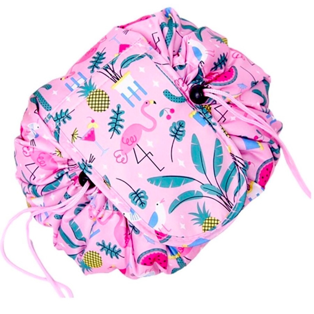 🆕✨ Flamingo Expandable Travel Cosmetic Multi Use Bag